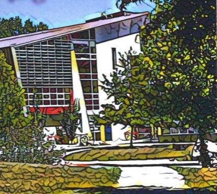 Sutherland artistic render of front of school